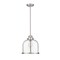 Z-Lite Burren 1 Light Pendant, Brushed Nickel And Clear Seedy 337P12BN - alternate 4